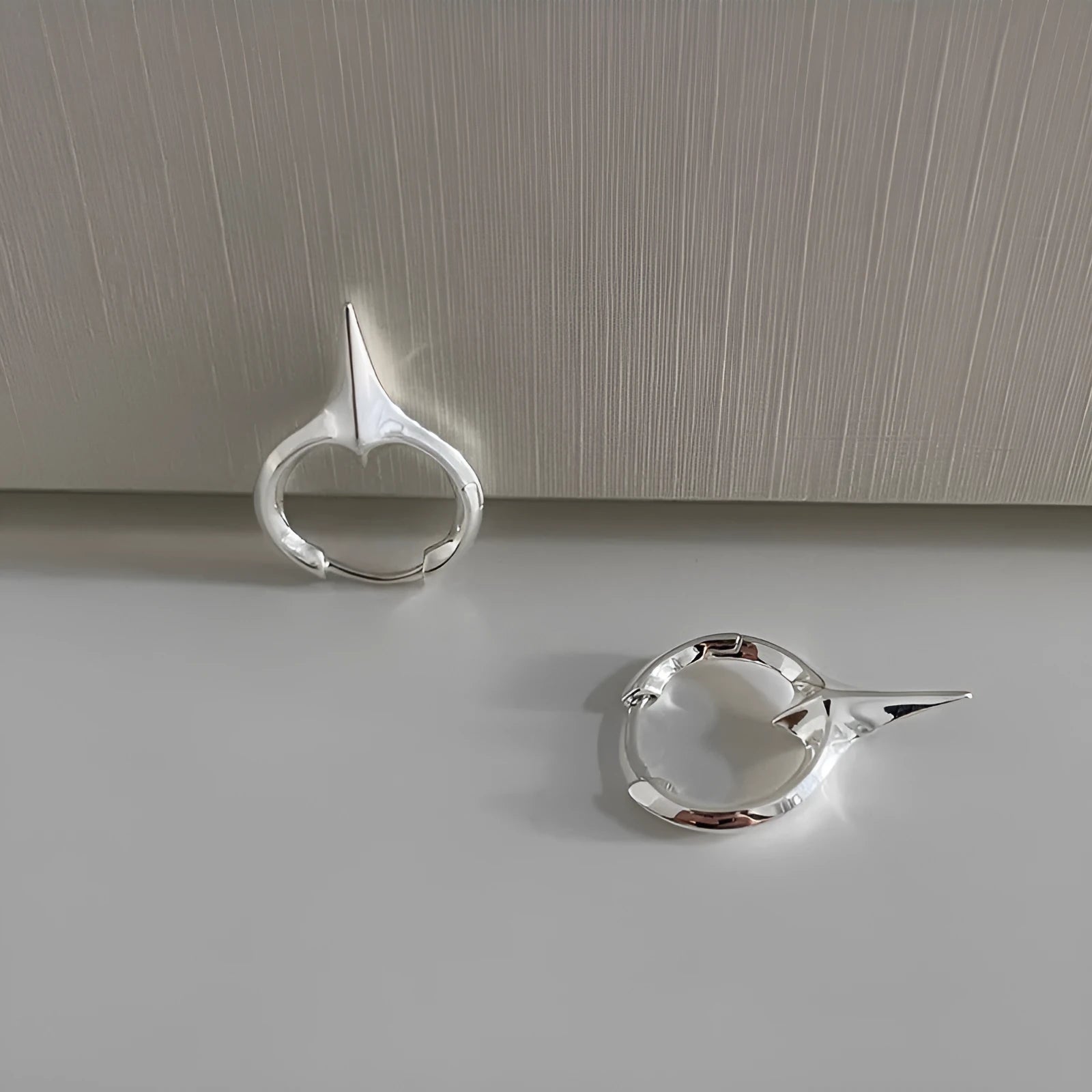 Women's geometric star ear clips with copper white gold electroplated finish and personality temperament design