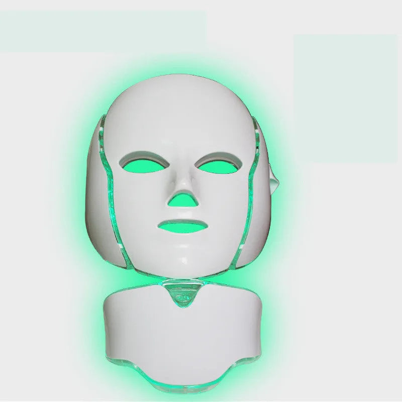 White anti acne LED mask spectrometer, plastic, 1.25kg, 24.5x24x17cm, infrared and colour light, home use