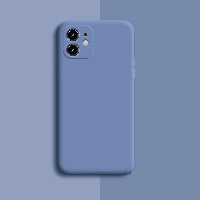 Silicone mobile phone case for iPhone 11 series in solid colour options