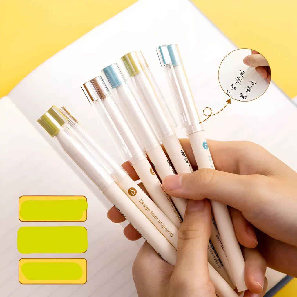 Deli A540 0.38mm needle tube gel pen with black ink and plastic barrel