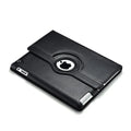 PU leather rotary clam shell case for iPad mini and iPad 2/3/4 in various colours, showing stand function.