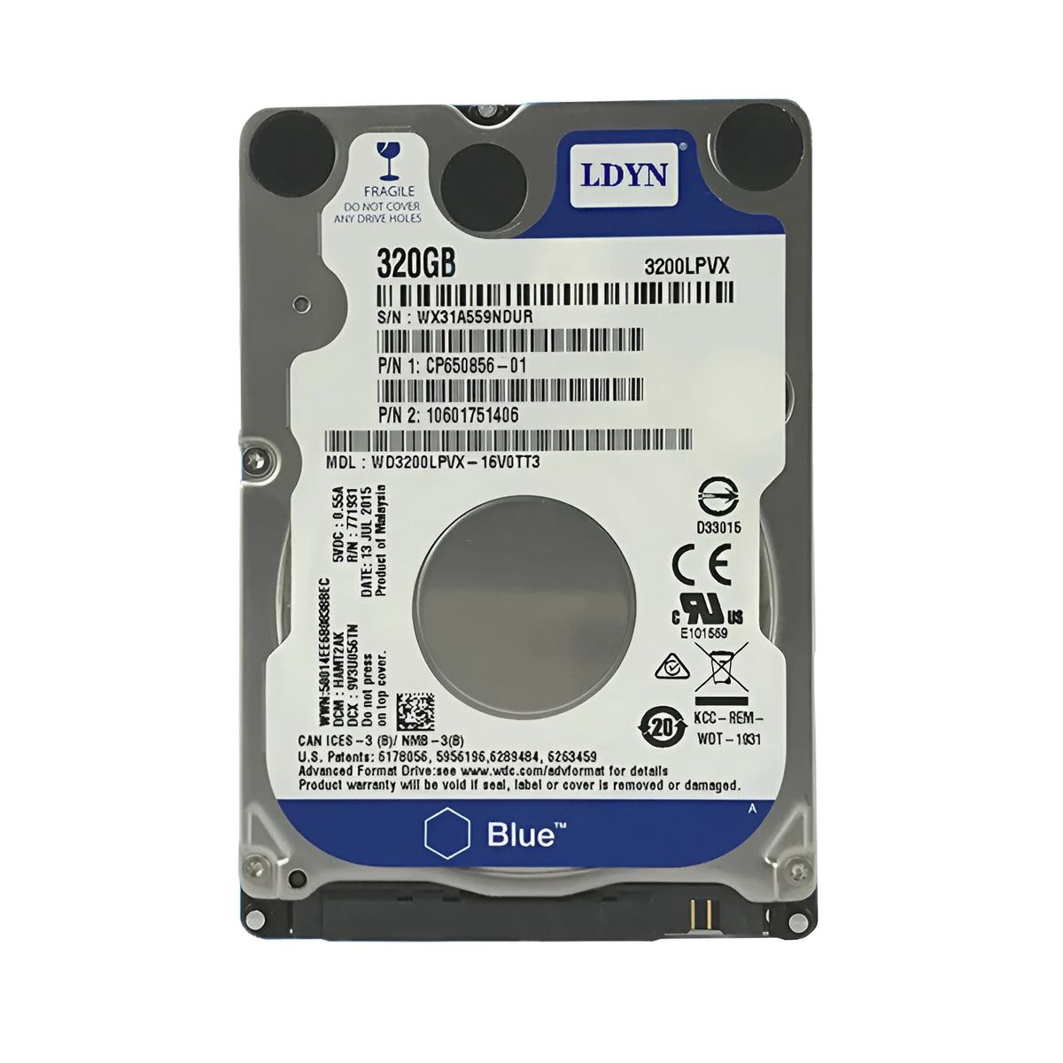 2.5 inch laptop mechanical hard drive with SATA interface, 5400 rpm, 64MB cache, 0.1 kg, for notebook computers