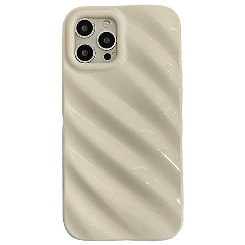 Nordic style silicone iPhone case with laser electroplated finish in black colour