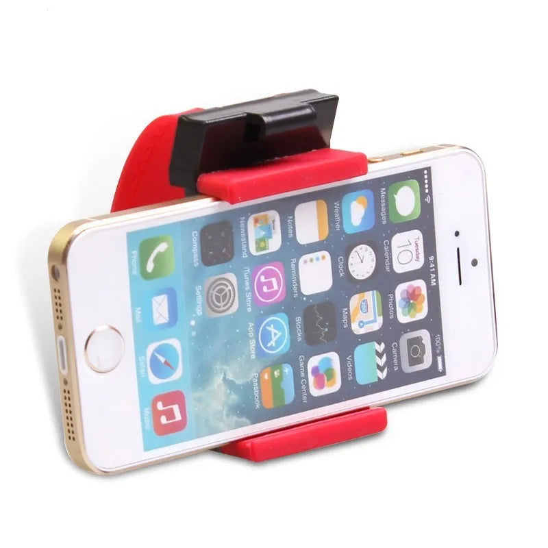 Black universal steering wheel phone holder mount clip for car navigation