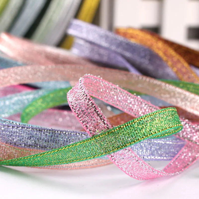 Polyester gift wrapping ribbon roll in selected colour, 0.6cm width, 22 metres long