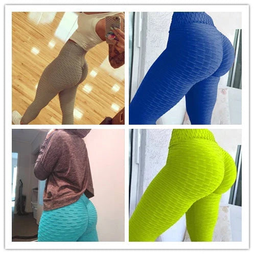 Sculpting leggings with booty-lifting and anti-cellulite features, available in a variety of colors and sizes