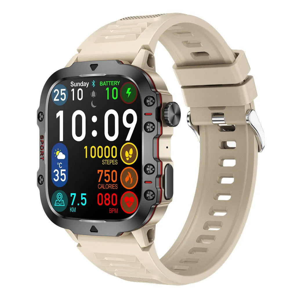 QX11 smart watch displaying health metrics on TFT screen with black silicone strap