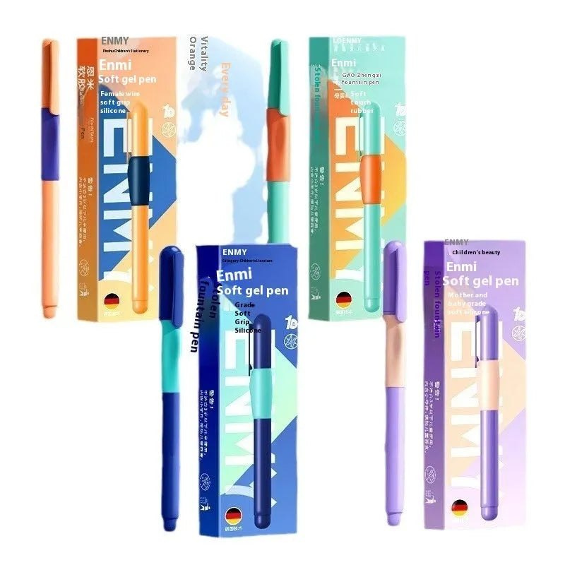 Student posture correction pen in blue, green, purple, and orange colour options.