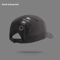 Men's adjustable dome crown baseball cap in breathable mesh fabric, shown in purple colour.
