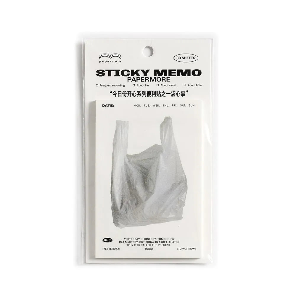 Today's Happy Series Message Sticky Notes paper notepad showing four cover colour options