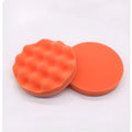 125mm car polishing and waxing disc with self-adhesive Velcro backing and polyether sponge body, flat or wave style