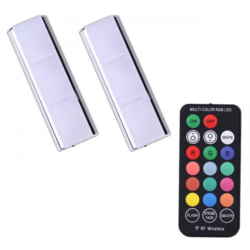 Wireless magnetic car atmosphere light with RGB colourful gradient effect on PVC body, USB powered