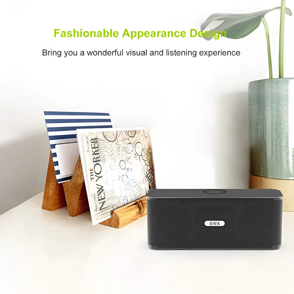 EWA Sound for Love W1 Bluetooth speaker in gold with metal connection and double speaker grille