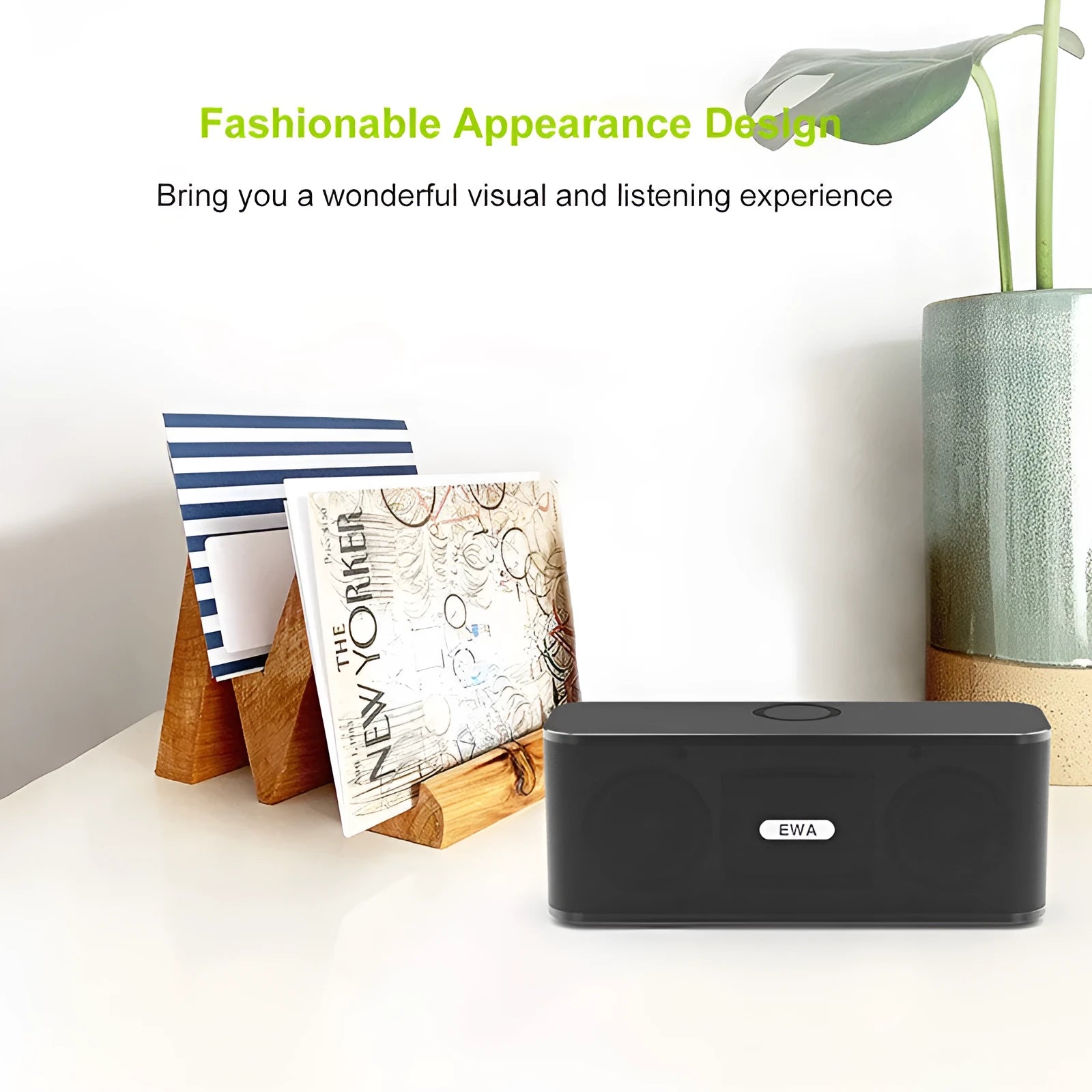 EWA Sound for Love W1 Bluetooth speaker in gold with metal connection and double speaker grille