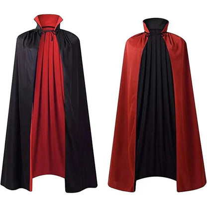 Premium Halloween Wizard Cloak for Kids - Elegant Hooded Cape in Black, Gold, and Purple