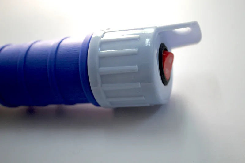 Manual hand pump fuel transfer siphon in blue or red colours for gasoline oil water chemical liquids