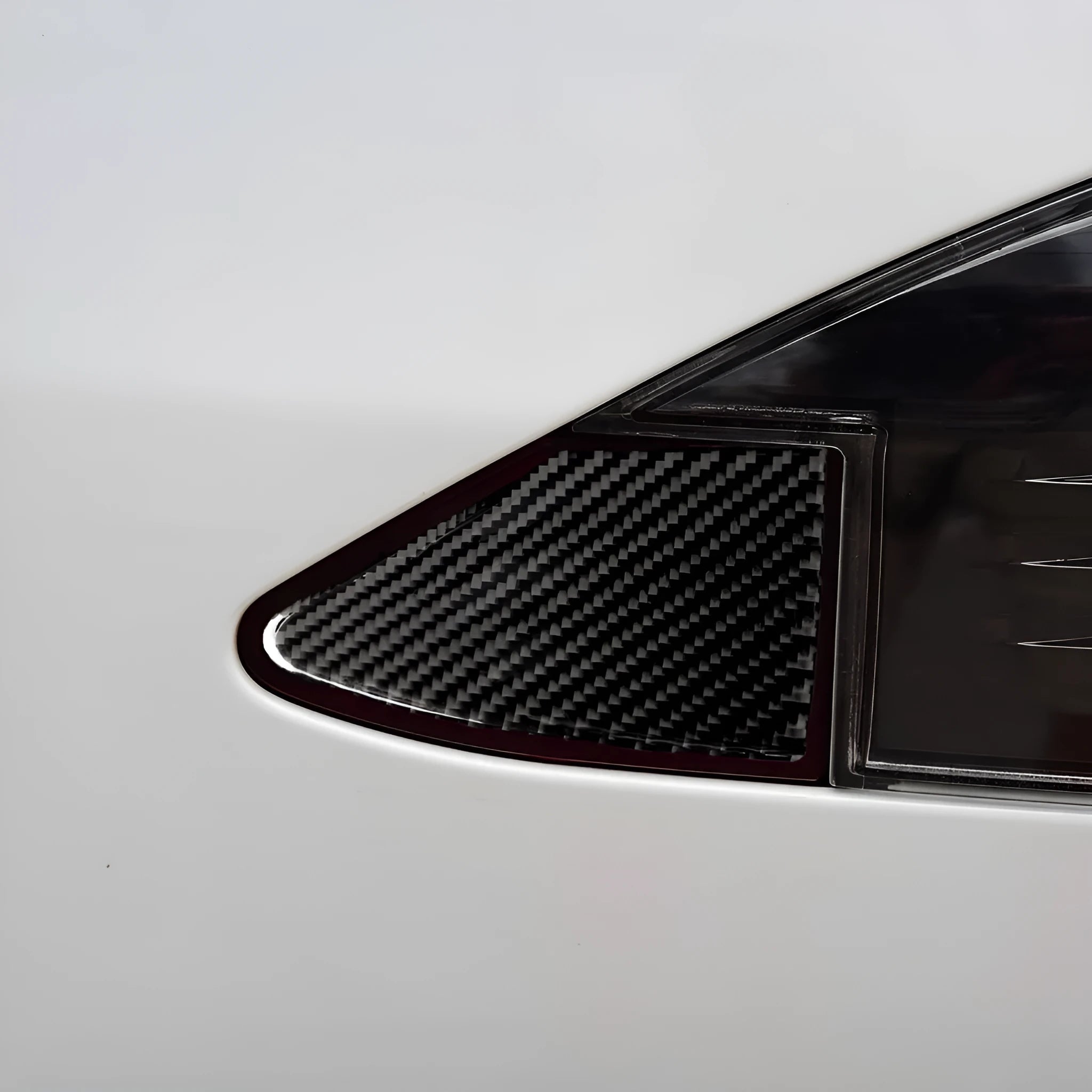 Carbon fibre textured decorative sticker for USB charging port panel with 3M adhesive backing