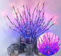 LED simulation branch tree light in a vase with multiple colour illumination options