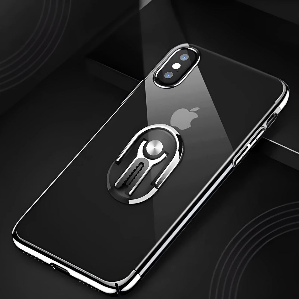 Universal car phone bracket with 360-degree rotating head in multiple colour options