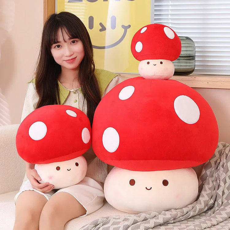 Children's mushroom doll pillow with PP cotton filling, 23cm height, Fragrant Mushroom colour