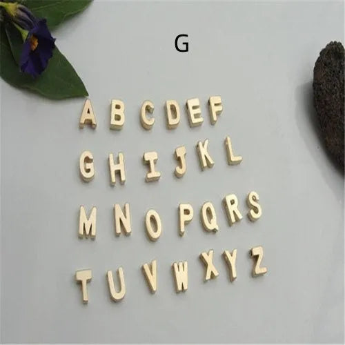 Peach heart shaped letter necklace pendant in gold or silver alloy.