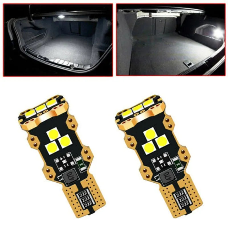 T15 automotive reverse light bulb with white 6000K colour temperature and PVC housing