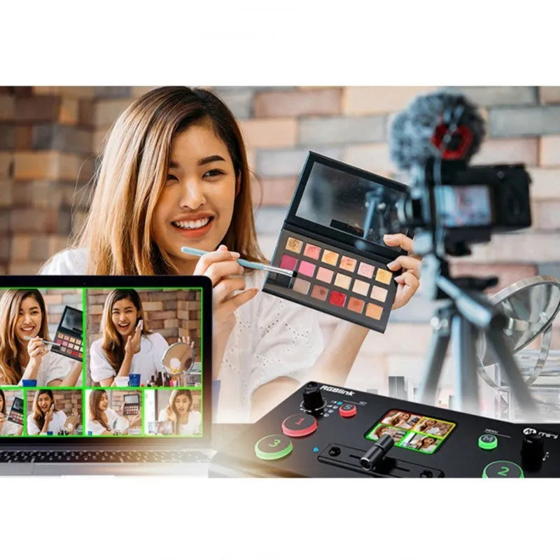 RGBLINK 4-way HDMI multi-format switcher with TFT screen and multiple control options