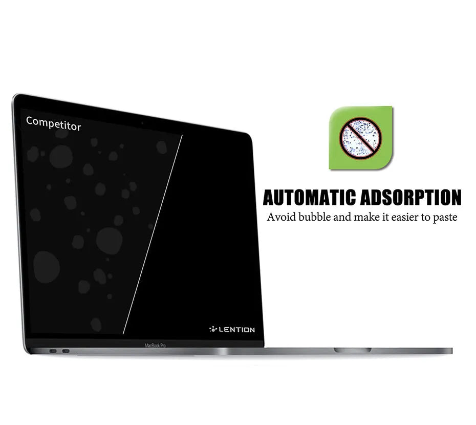 Lansheng matte anti-scratch screen protector for 13-inch MacBook Pro on a laptop.