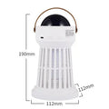 White electric mosquito killer lamp with star ceiling projection feature and folding hidden handle