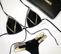 Women's bikini swimsuit with removable chest pads and adjustable straps in multiple colours