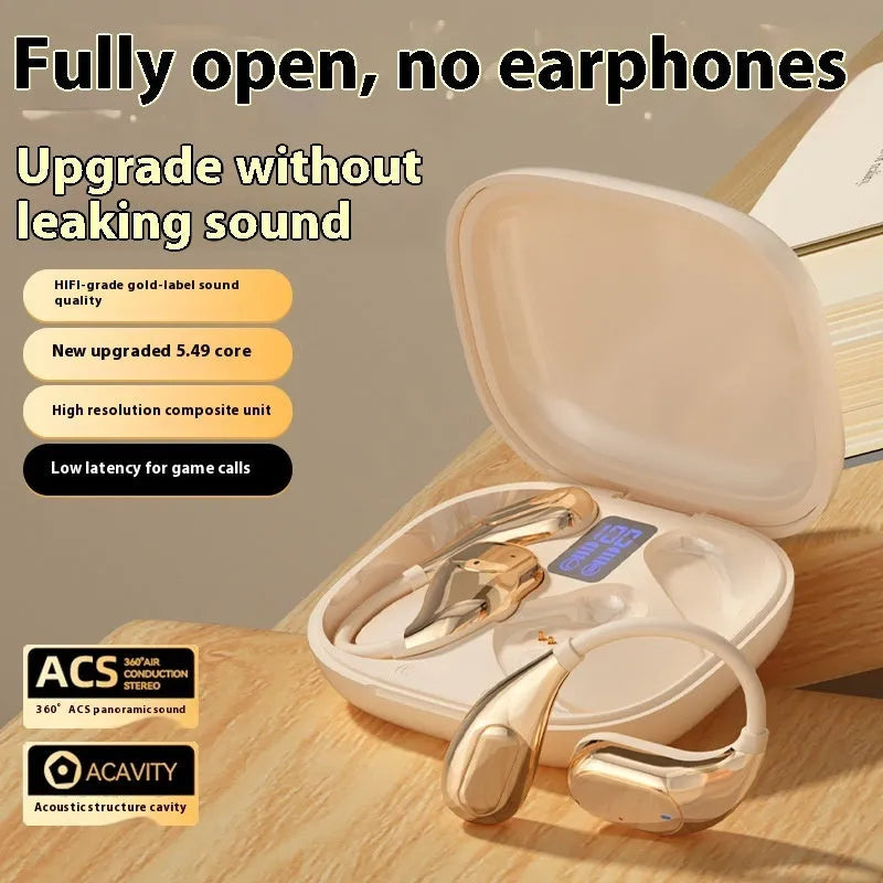 Ear-mounted Bluetooth headset with noise reduction, digital display, over 8 hours battery, in black colour