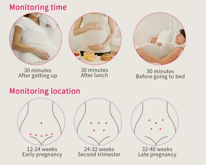 Fetal heart monitor with digital display, waterproof probe, and easy-to-use design for expectant mothers