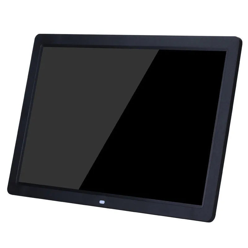 Black 17 inch digital photo frame with 1440x900 display, SD MMC card slot, USB port and remote control