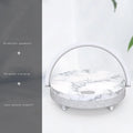 Wireless charging lamp with Bluetooth speaker and mobile phone holder in marble pattern finish