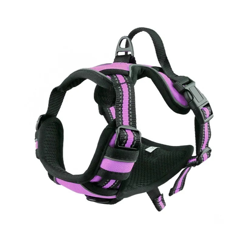 Adjustable dog chest strap harness in Oxford cloth available in multiple colours and sizes