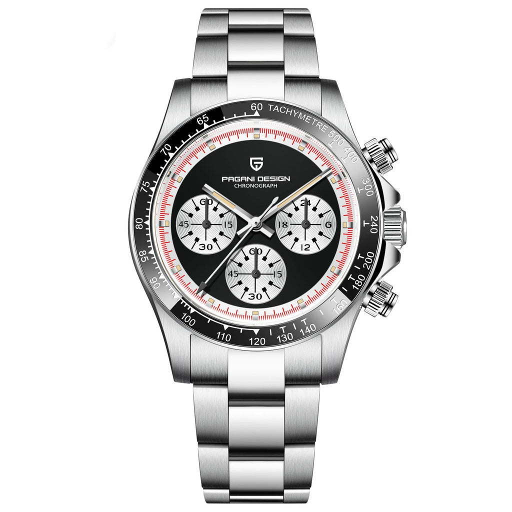 Berjani men's chronograph watch with stainless steel bracelet and 40mm dial
