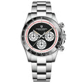 Berjani men's chronograph watch with stainless steel bracelet and 40mm dial