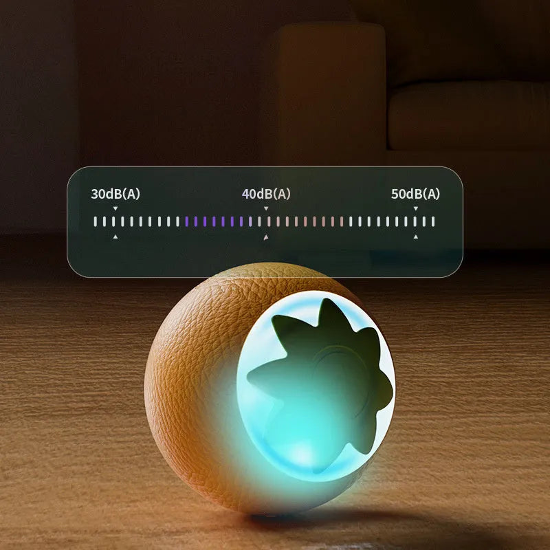 Green electric rolling ball toy for dogs and cats measuring 4.5cm