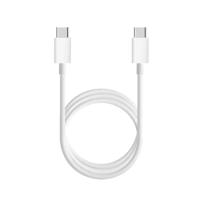White USB-C to USB-C data cable 1 metre length for MacBook charging and data transfer