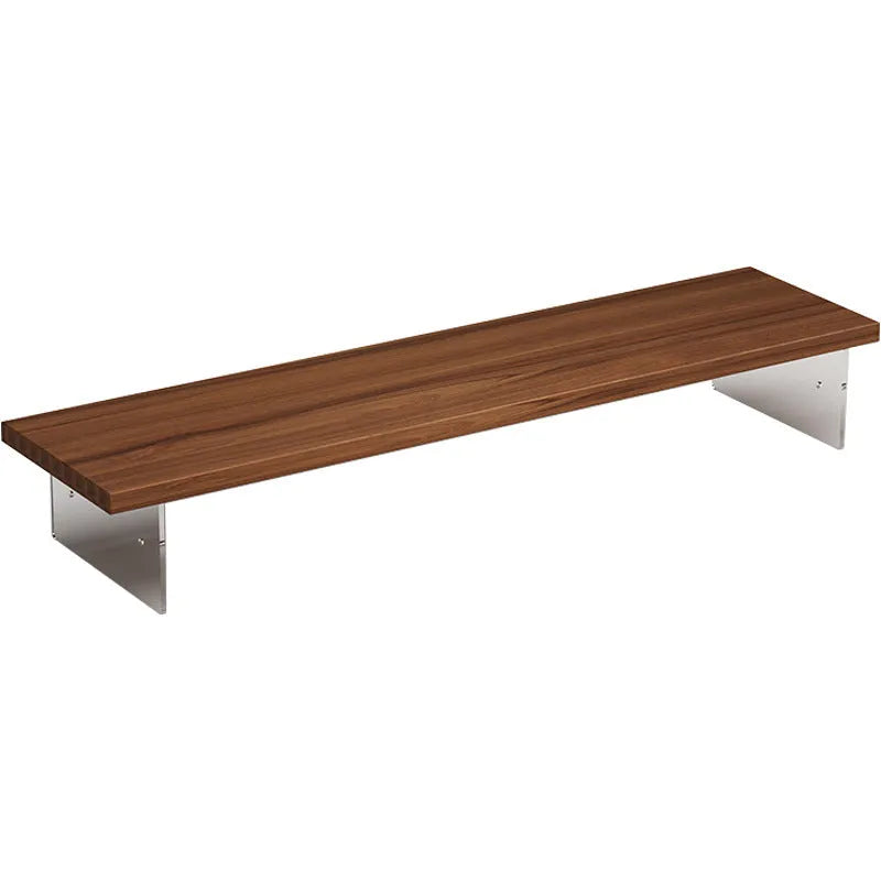Wooden computer riser stand with acrylic upgrade legs, available in 40cm to 120cm lengths and black, white, wood, walnut or teak colours.