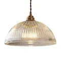 Nordic minimalist glass ceiling light in warm light, available in 20cm, 25cm and 30cm sizes