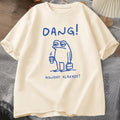 Cotton printed short sleeve T-shirt for women in loose fit, available in seven colours and sizes S-XXXL