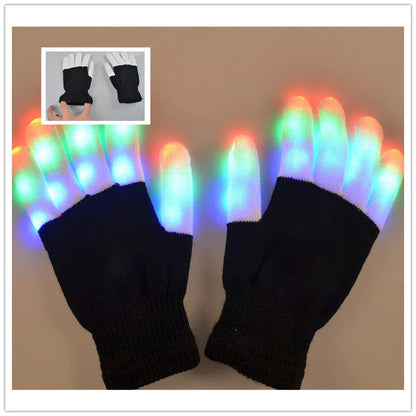 LED Glowing Gloves with Customizable Color-Changing Effects for Nightlife, Performances, and Parties