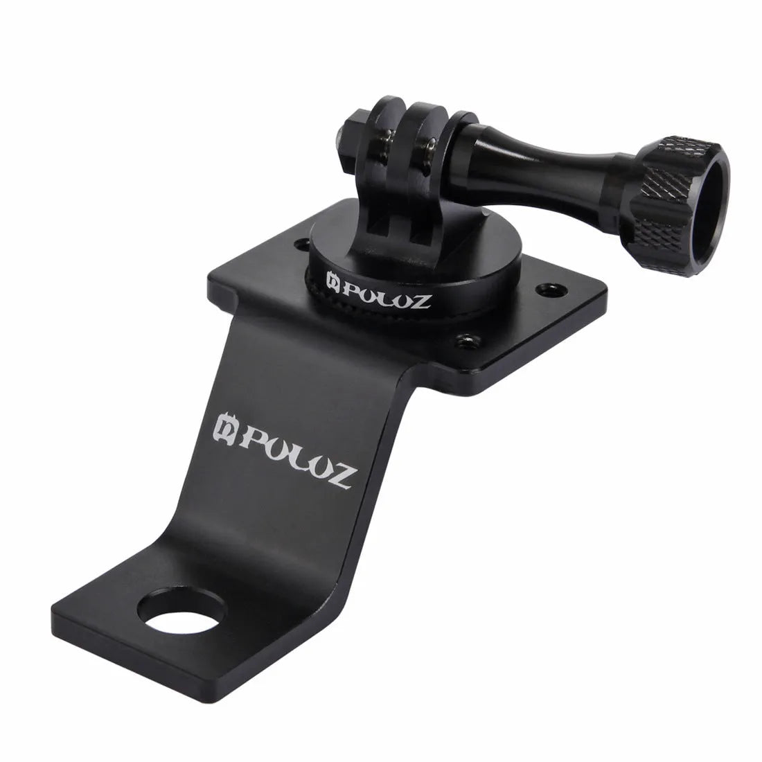 Aluminium alloy motorcycle bracket for GoPro and action cameras with 11mm threaded rearview mirror hole