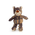Indestructible robust bear squeaky dog toy in dark purple colour for heavy chewers, with built-in squeaker