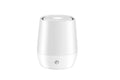 White USB aromatherapy humidifier with simulated flame effect showing 125ml water tank capacity