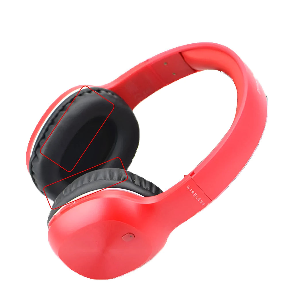 Black protein skin oval earphone sleeves for Walker W820BT headset, 2PC replacement covers