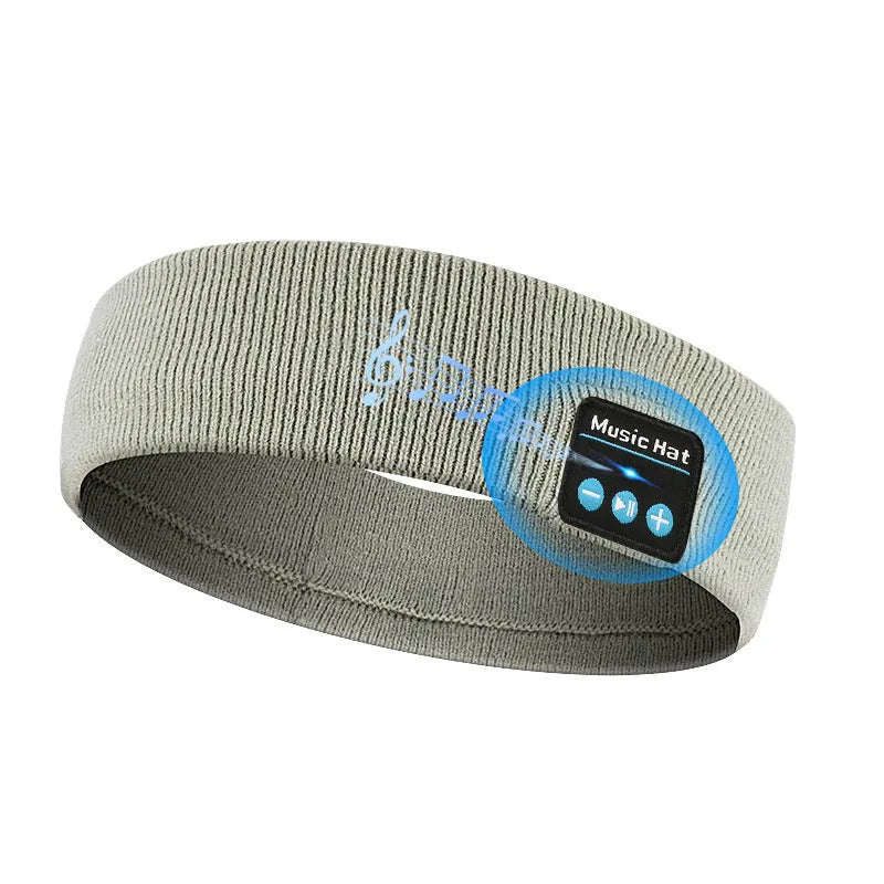 Bluetooth 5.4 eye mask sports scarf headband in black dark gray or gray white colours
