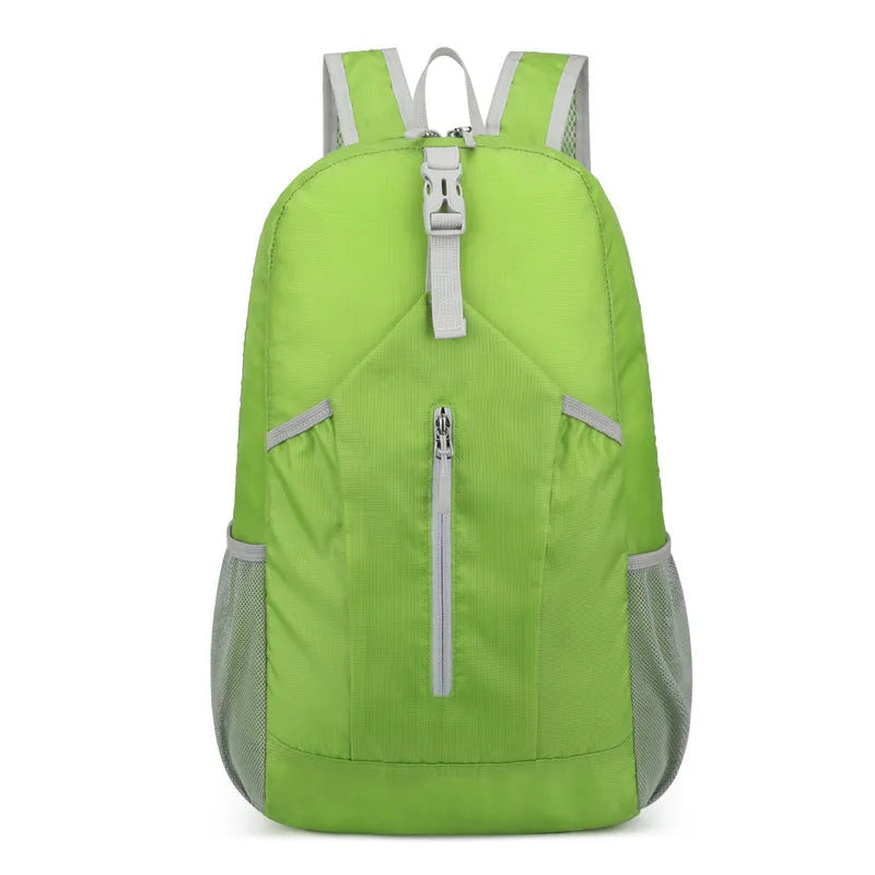 Unisex waterproof hiking backpack in Oxford cloth with curved shoulder straps, available in multiple colours, under 20L capacity.