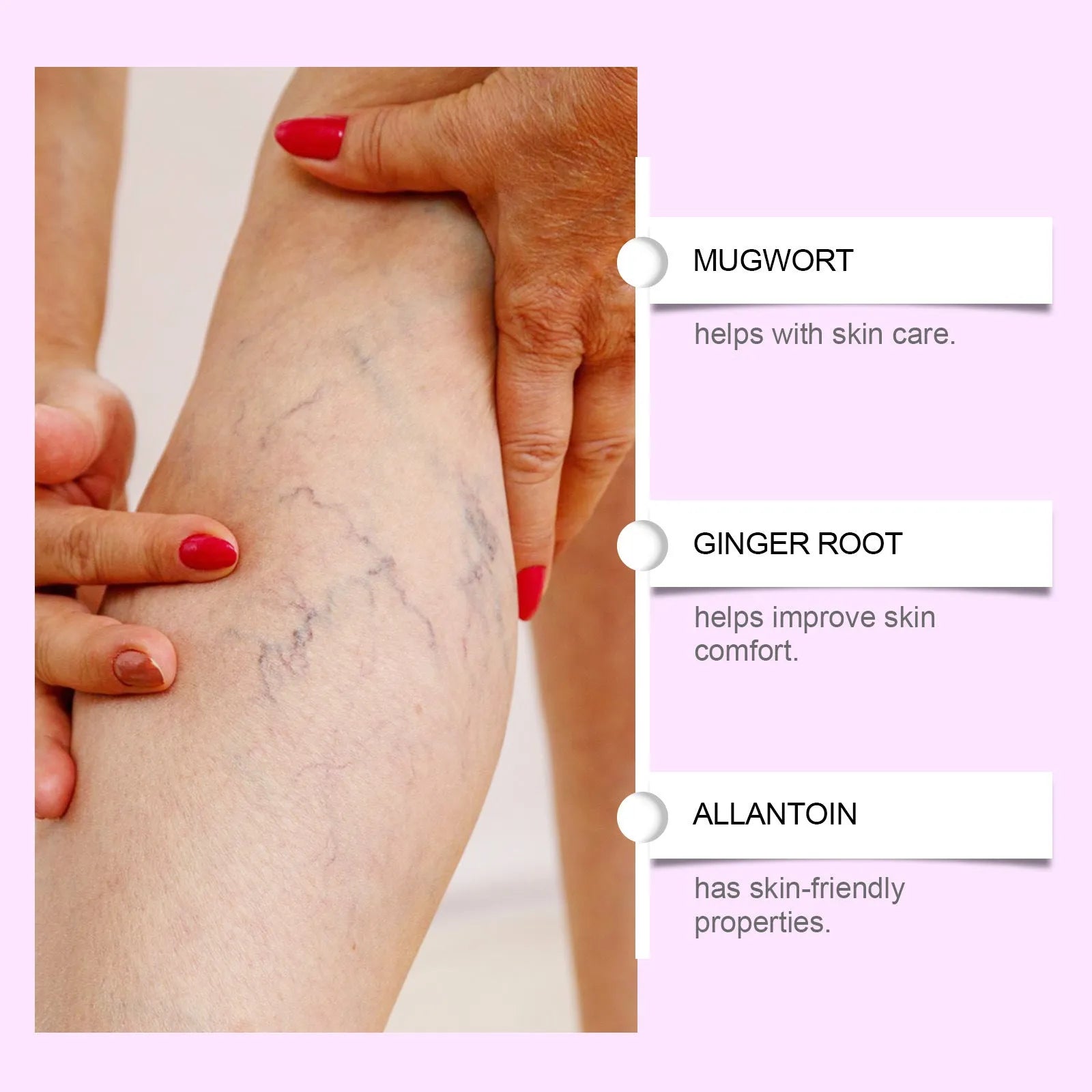 Legs nursing adhesive bandage with 4 micro needle stickers containing moxa leaf and ginger formula